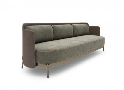 Modern sofa 3-seater living room upholstery textile luxury couch 228cm fabric